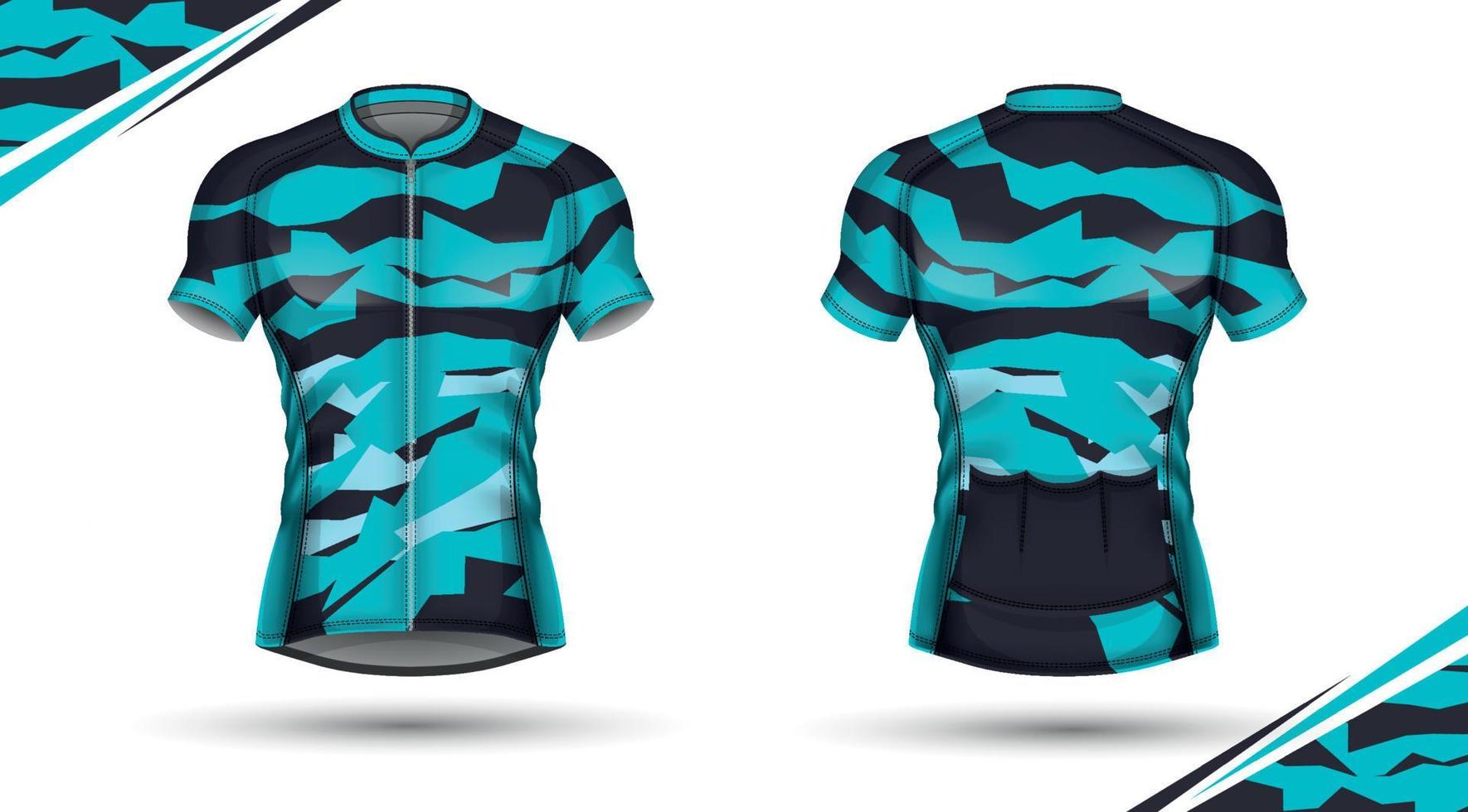 maillot de cyclisme, devant et dos vecteur