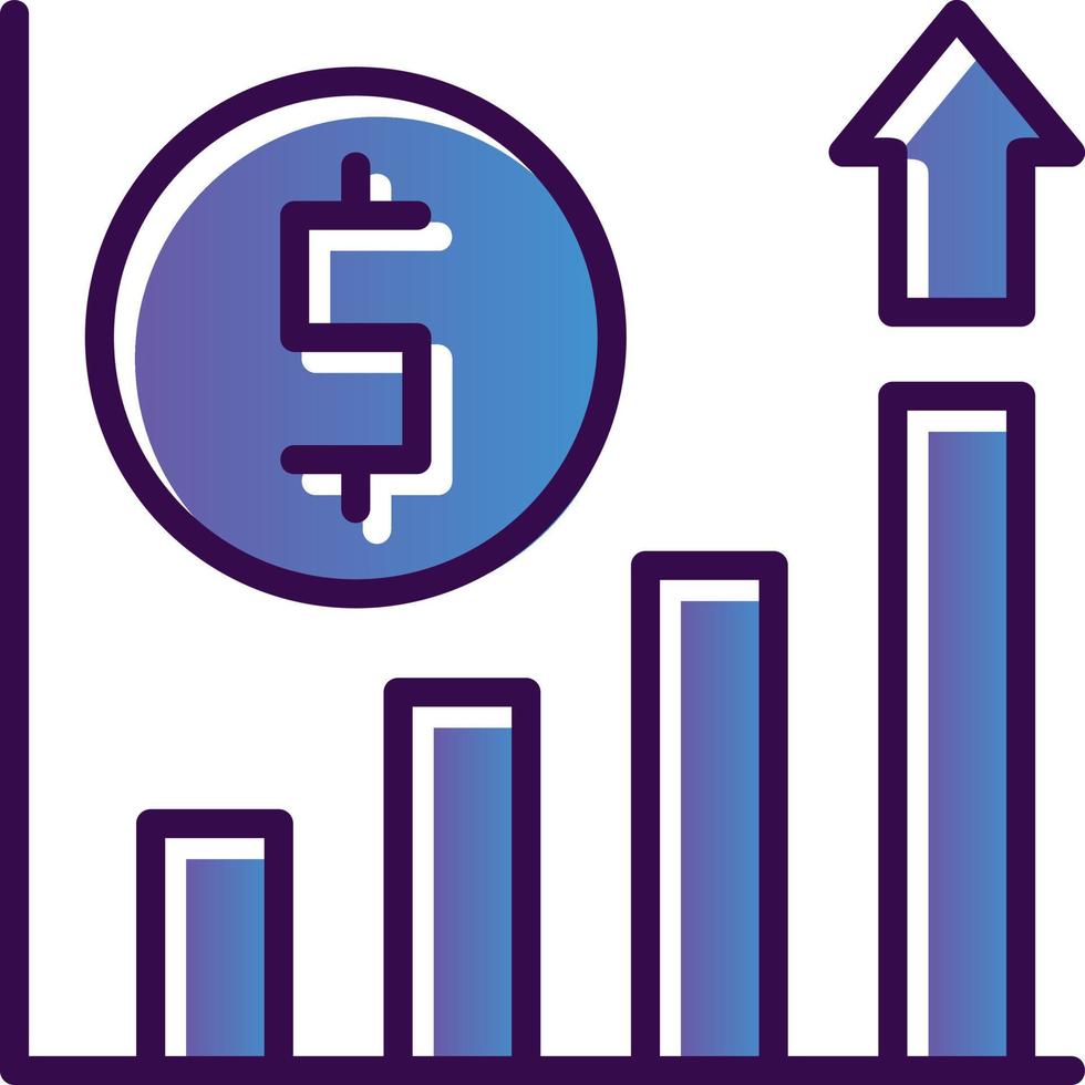 conception d'icône de vecteur de profit