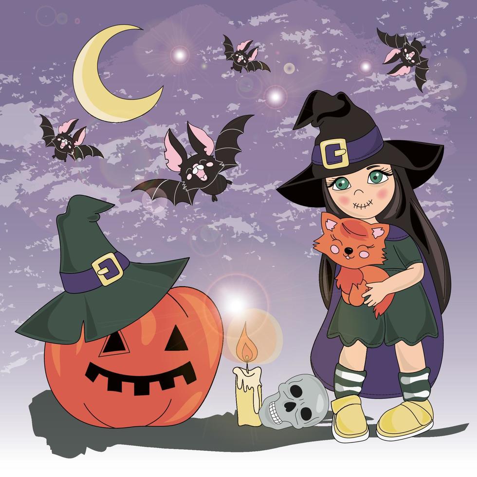 Halloween costume vacances dessin animé vecteur illustration ensemble