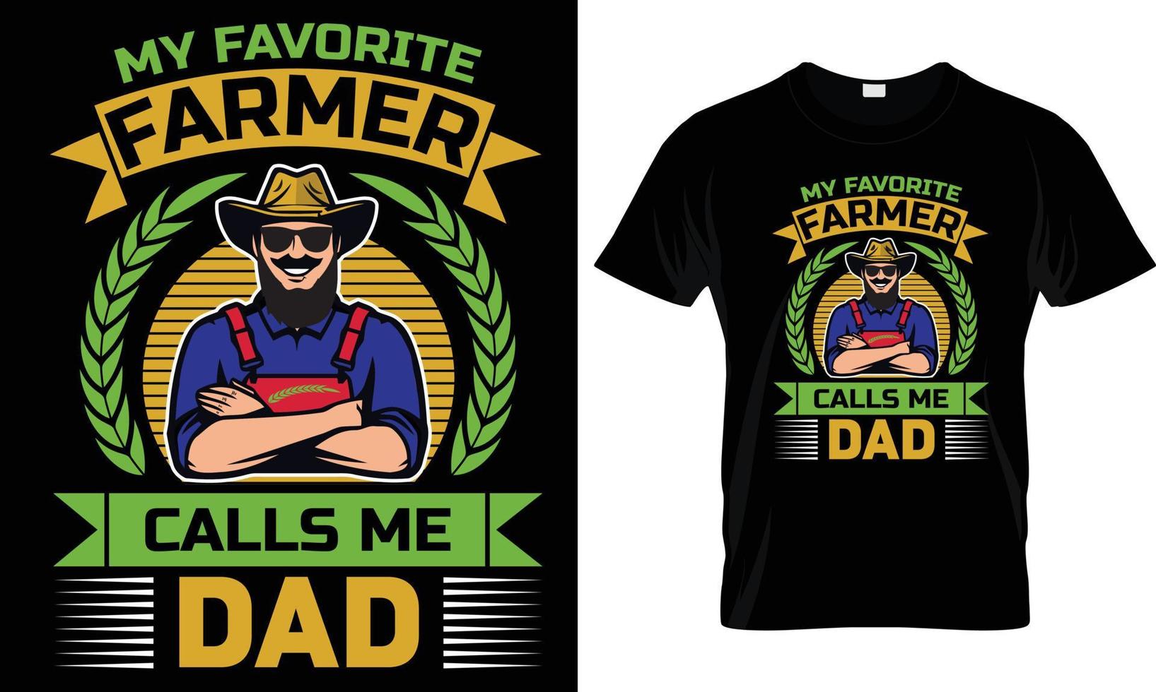 agriculteur t chemise conception graphique vecteur. vecteur