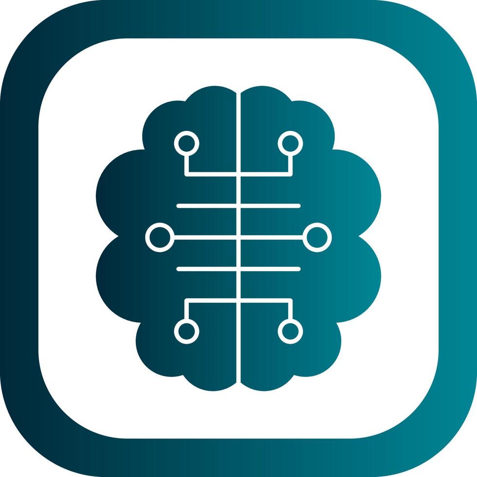 conception d'icône de vecteur de cerveau