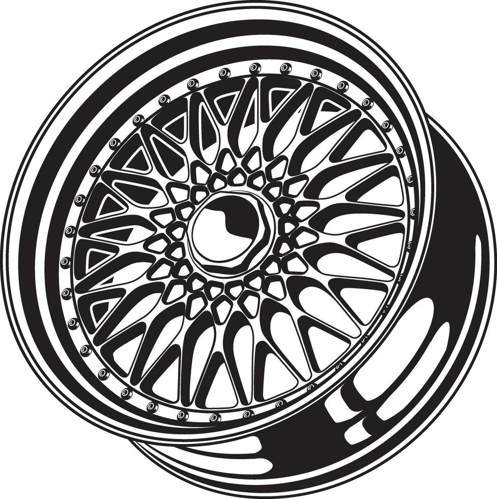 illustration de roue de voiture pour la conception conceptuelle. vecteur