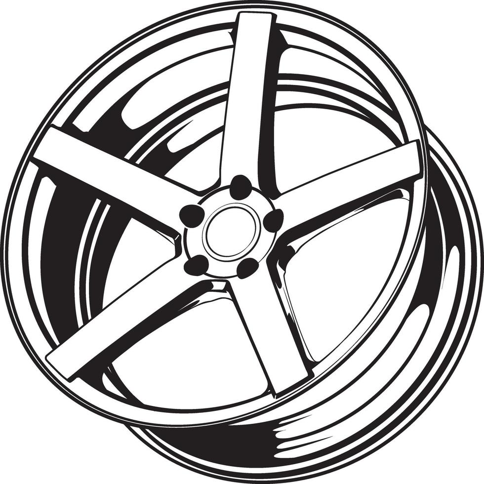 illustration de roue de voiture pour la conception conceptuelle. vecteur