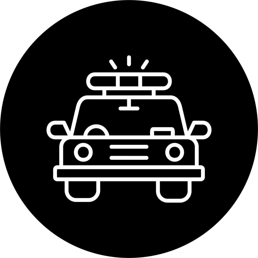 icône de vecteur de voiture de police