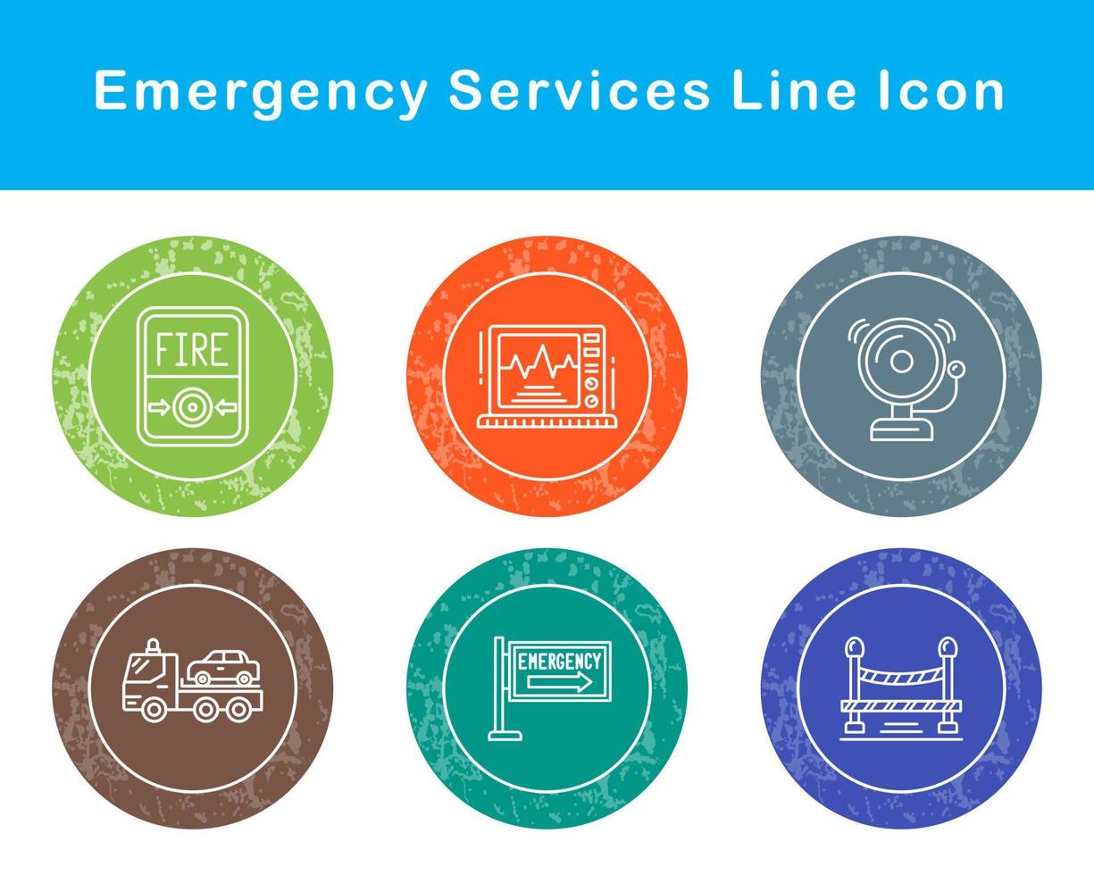 urgence prestations de service vecteur icône ensemble