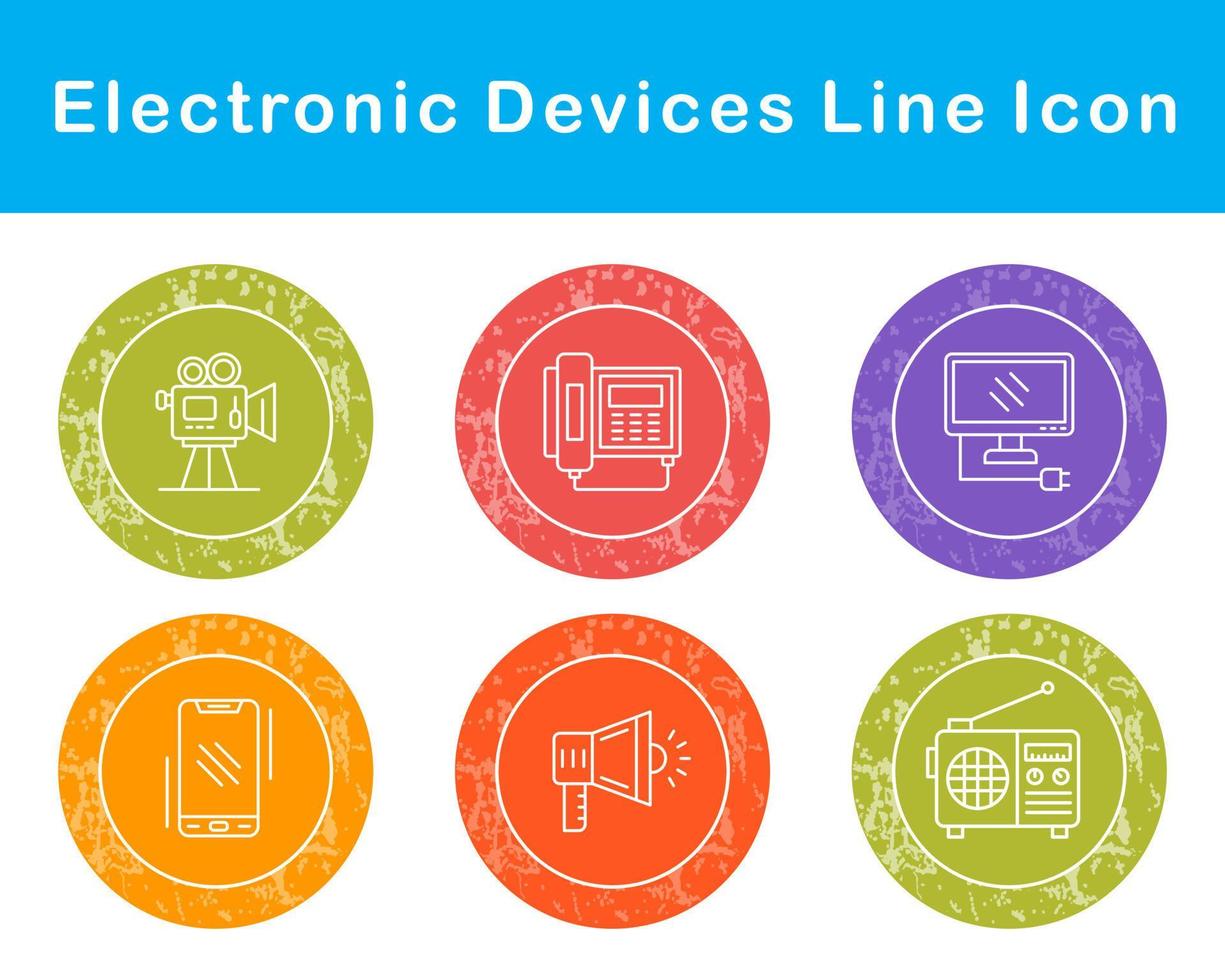 électronique dispositifs vecteur icône ensemble