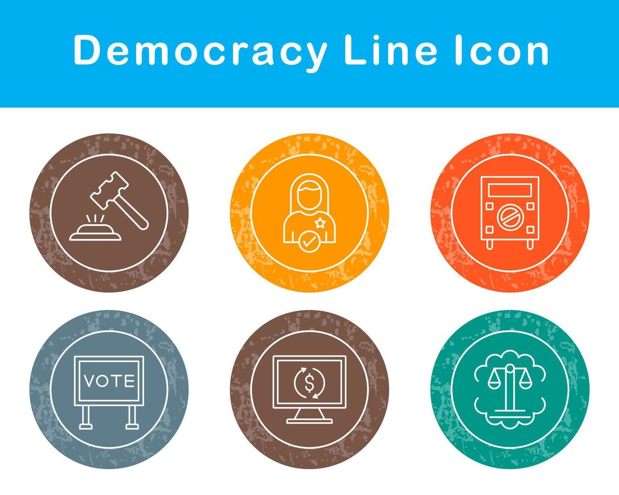 la démocratie vecteur icône ensemble