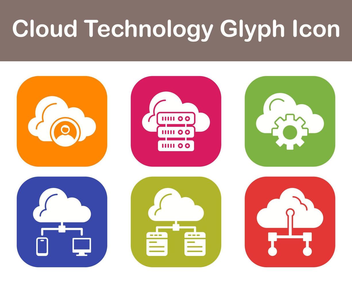 nuage La technologie vecteur icône ensemble