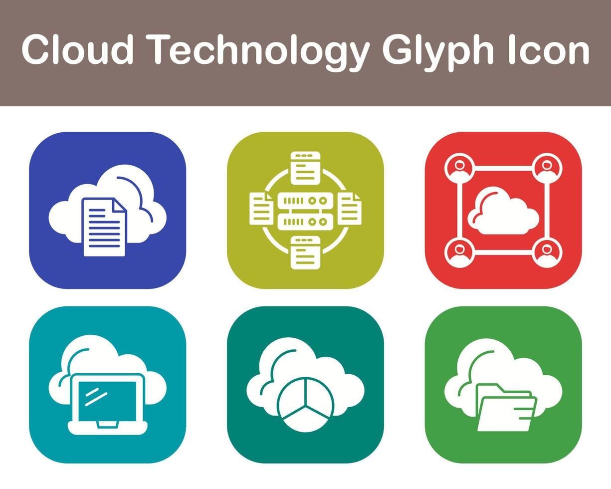 nuage La technologie vecteur icône ensemble