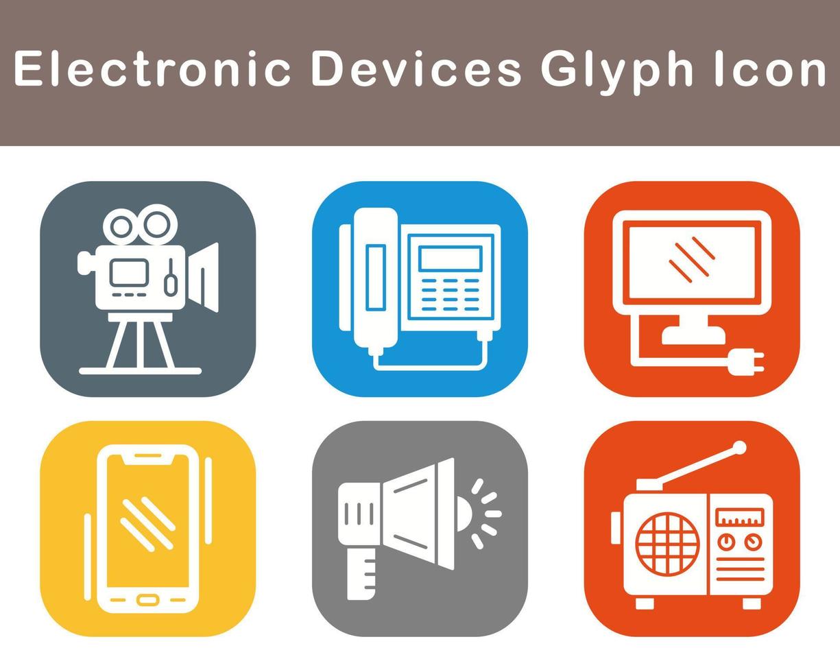 électronique dispositifs vecteur icône ensemble