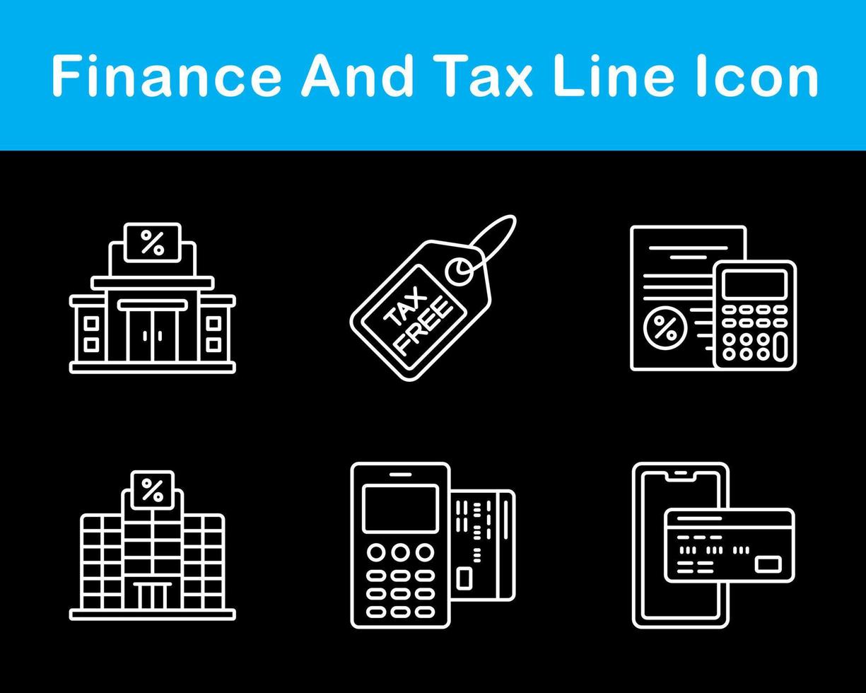 la finance et impôt vecteur icône ensemble