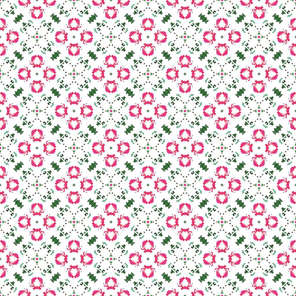 floral tricoté broderie sur blanc arrière-plan.géométrique ethnique Oriental modèle traditionnel. abstrait vecteur illustration. conception pour texture, tissu, vêtements, emballage, décoration, écharpe, impression.