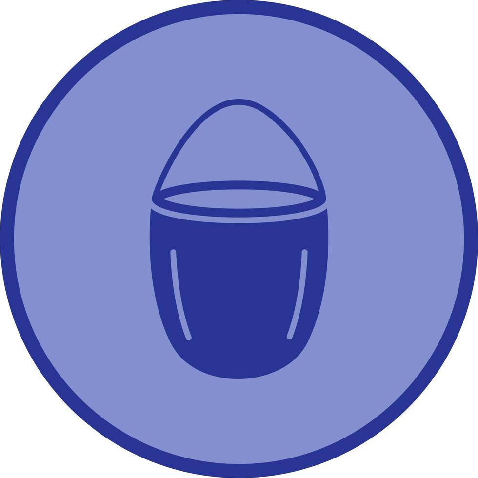 icône de vecteur de seau d'eau unique