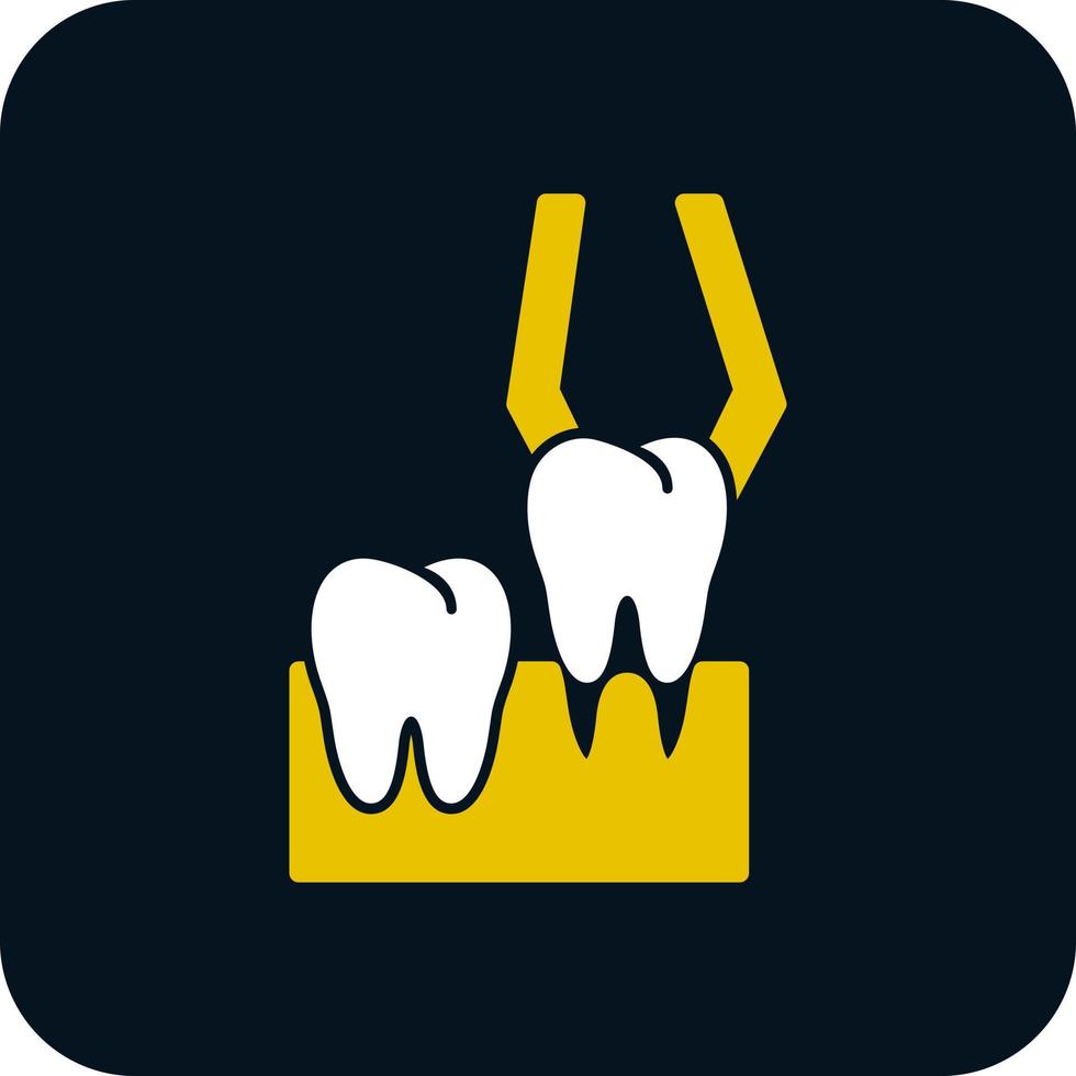 conception d'icône de vecteur d'extraction de dents