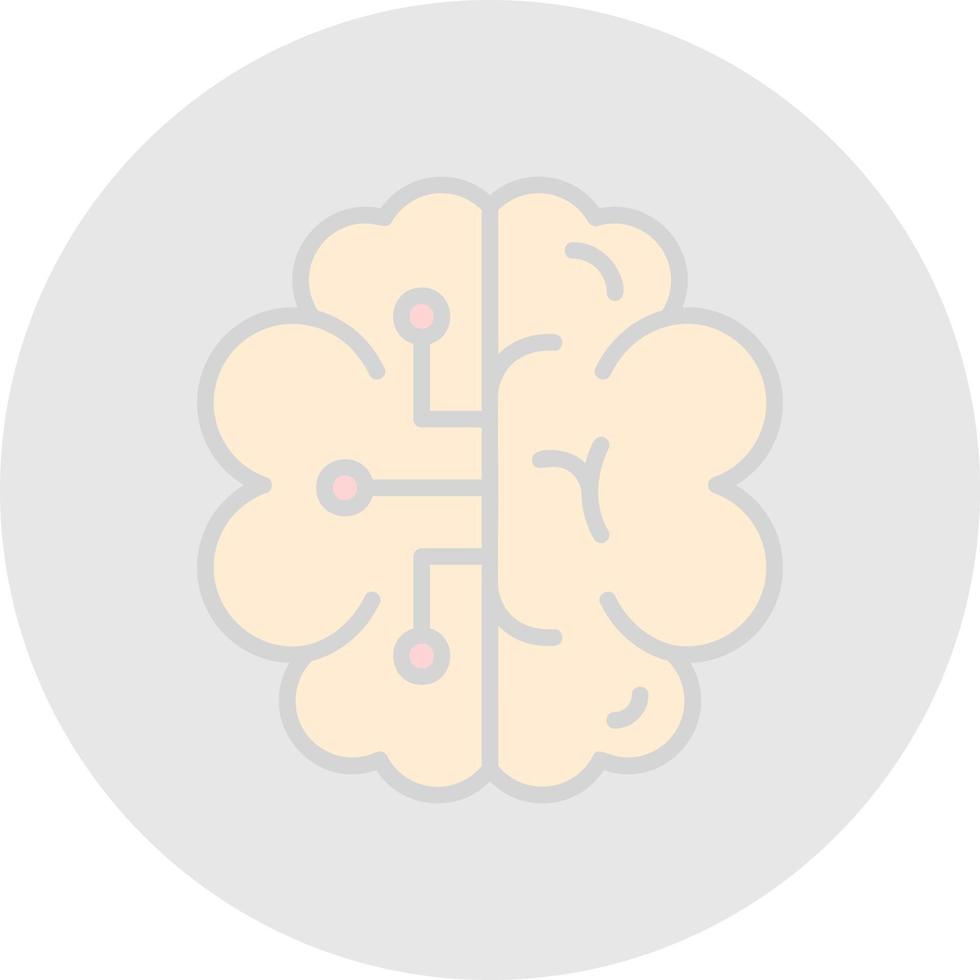 conception d'icône de vecteur de cerveau