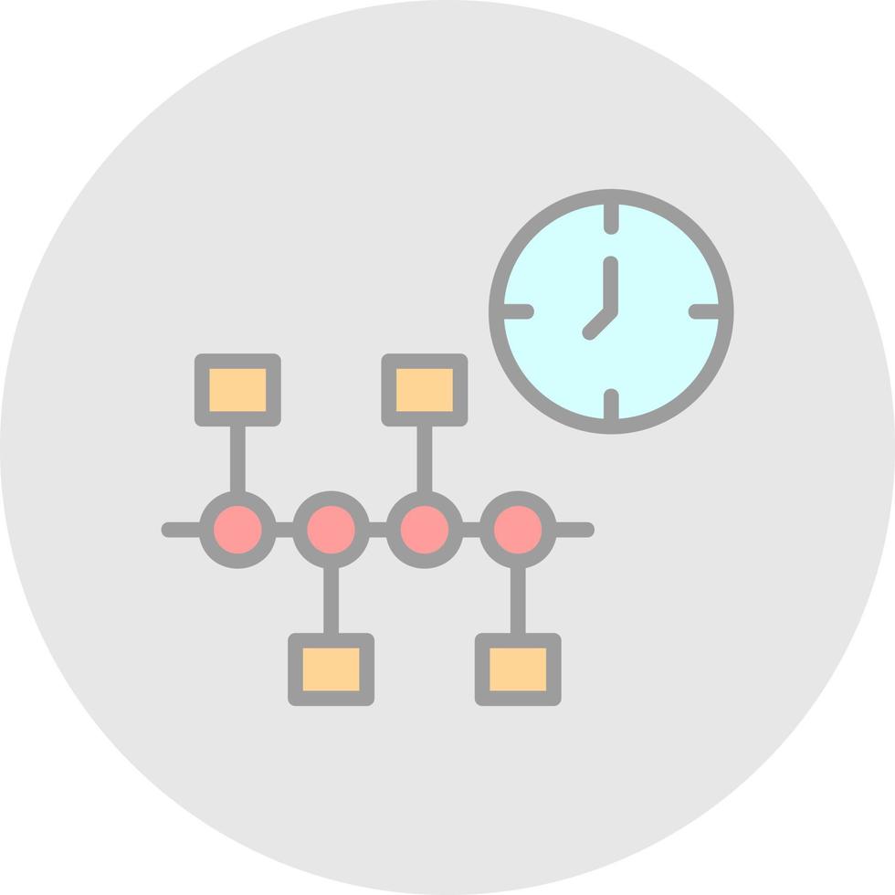 conception d'icône de vecteur de chronologie