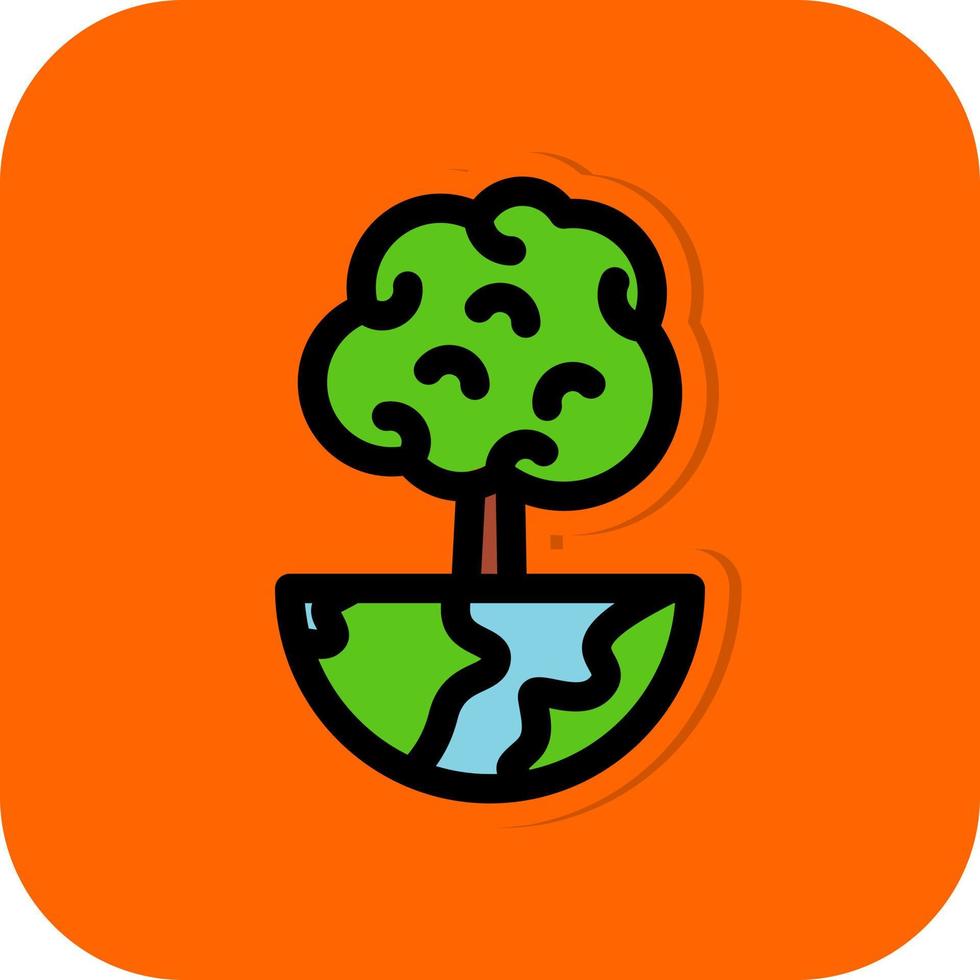 conception d'icônes vectorielles d'arbres du monde vecteur