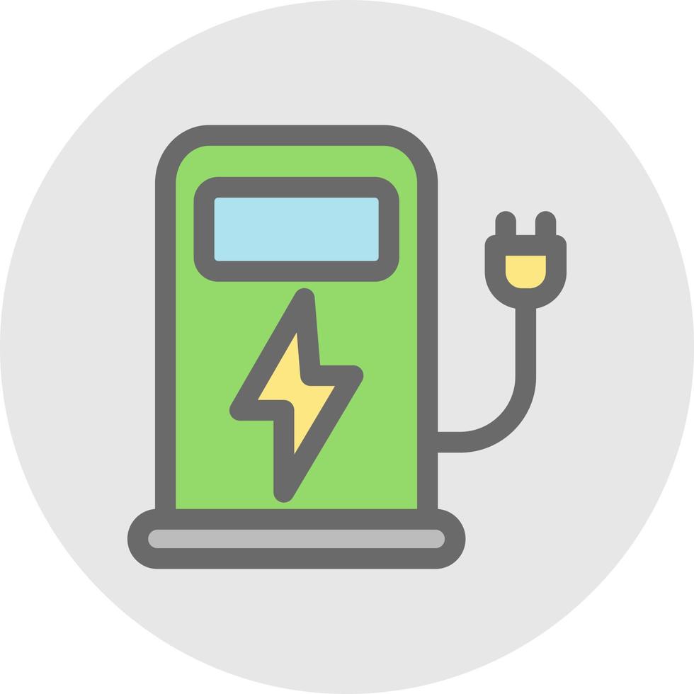 conception d'icône de vecteur de station de charge