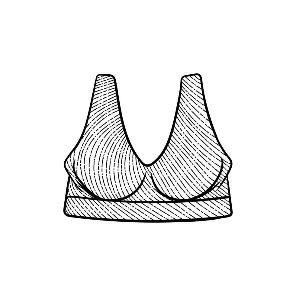 Dame soutien-gorge lingerie ligne art Créatif conception vecteur