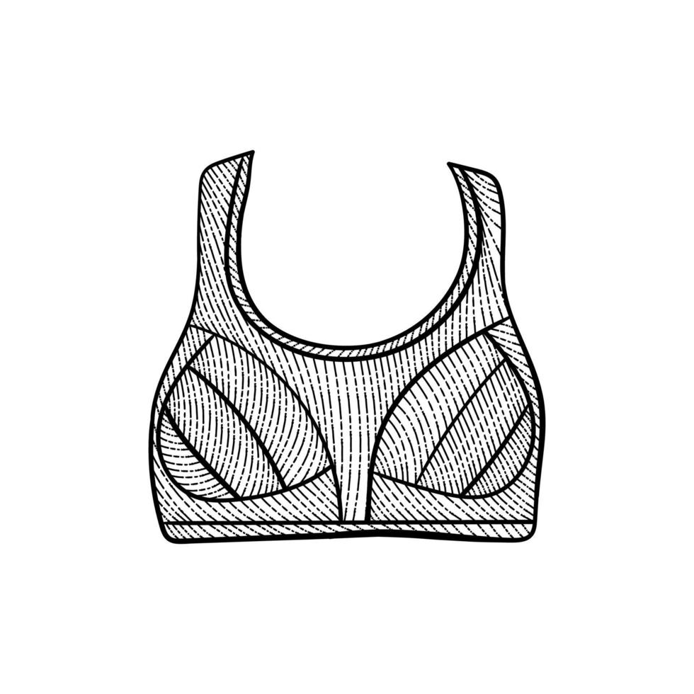 soutien-gorge sport femmes ancien art conception vecteur