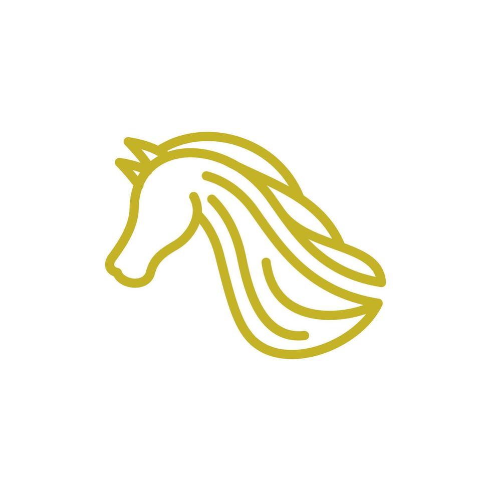 tête cheval ligne moderne Créatif logo conception vecteur