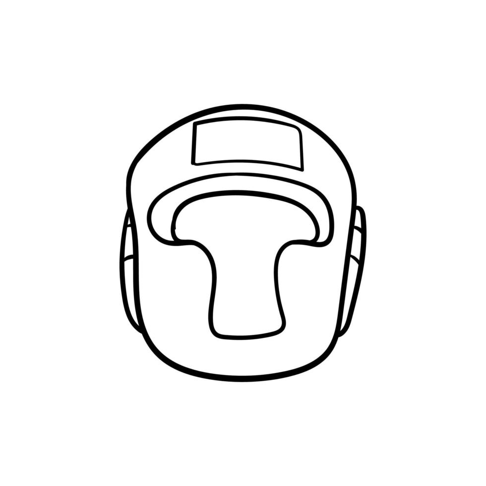 boxe casque protection Facile ligne conception vecteur