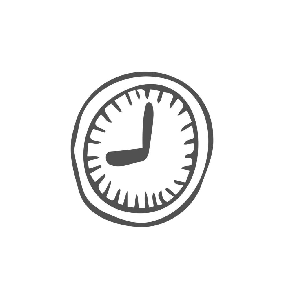griffonnage montre. vecteur l'horloge icône vecteur illustration