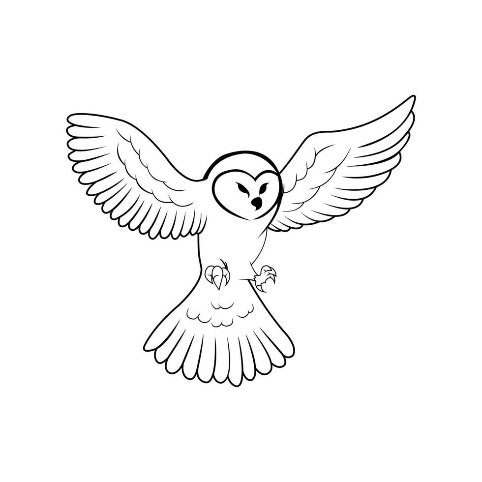 en volant hibou illustration vecteur conception