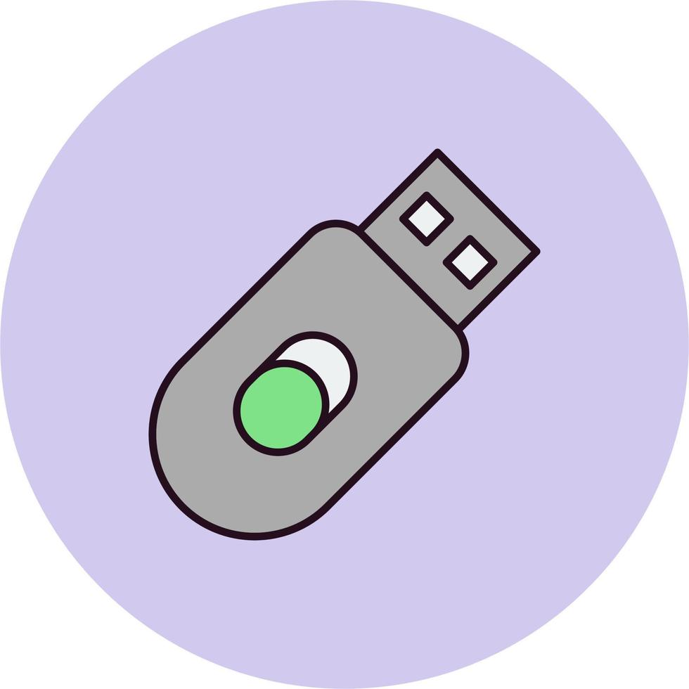 icône de vecteur de lecteur flash