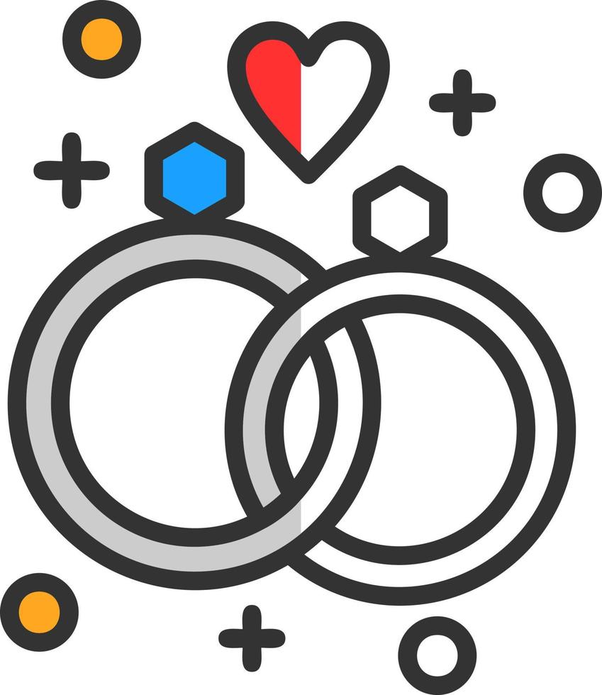 conception d'icône de vecteur de mariage