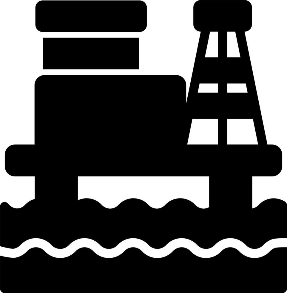 pétrole plate-forme vecteur icône