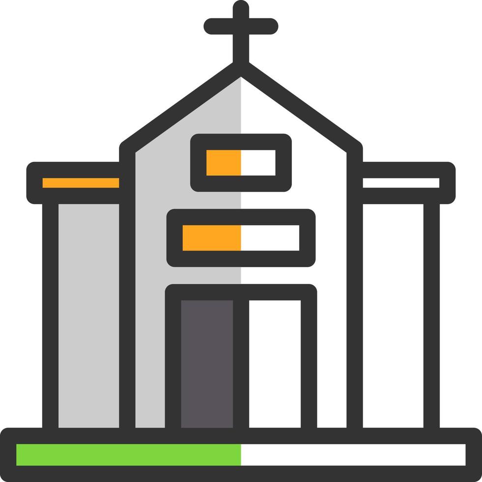 conception d'icône de vecteur d'église