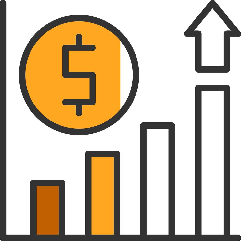 conception d'icône de vecteur de profit