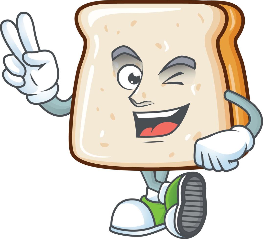une dessin animé personnage de tranche de pain vecteur