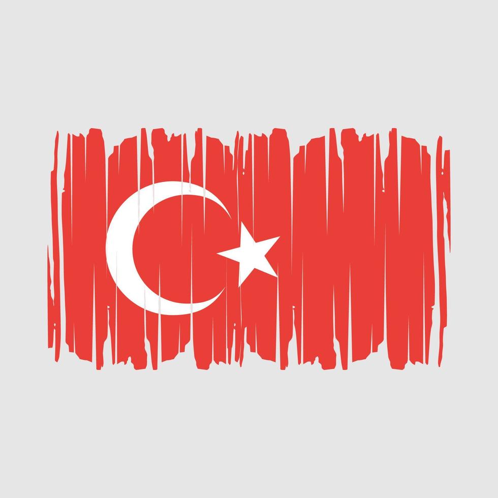 drapeau de la turquie brosse illustration vectorielle vecteur