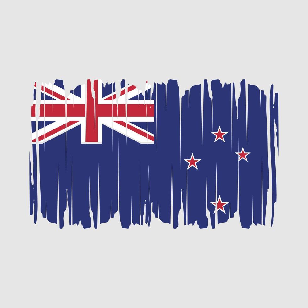 drapeau de la nouvelle zélande brosse illustration vectorielle vecteur