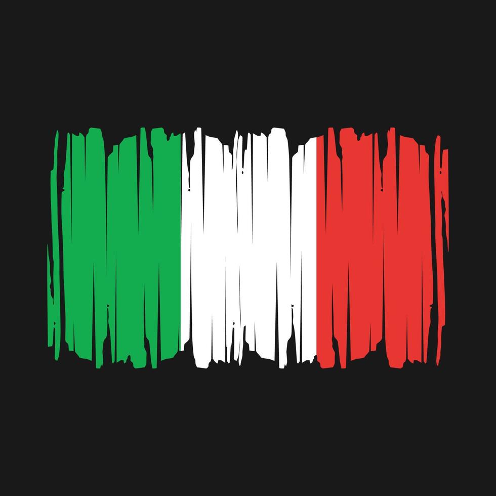 drapeau italie brosse illustration vectorielle vecteur