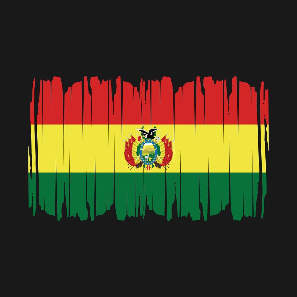 drapeau de la bolivie brosse illustration vectorielle vecteur