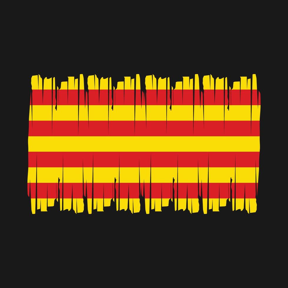 vecteur de brosse drapeau catalogne