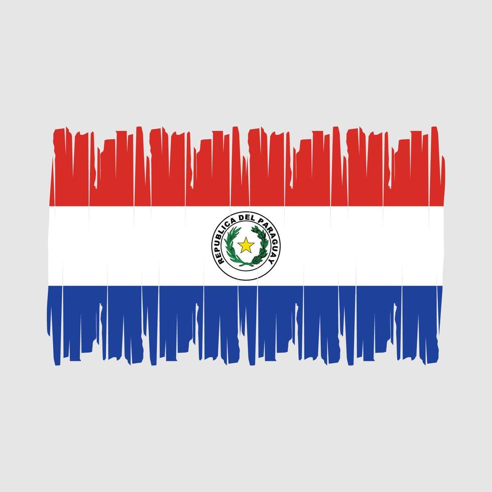 vecteur de brosse drapeau paraguay