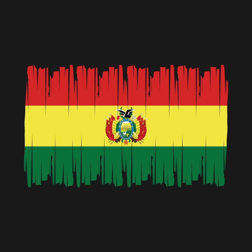 vecteur de brosse drapeau bolivie