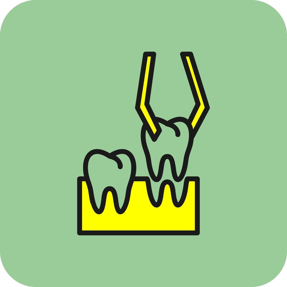 conception d'icône de vecteur d'extraction de dents