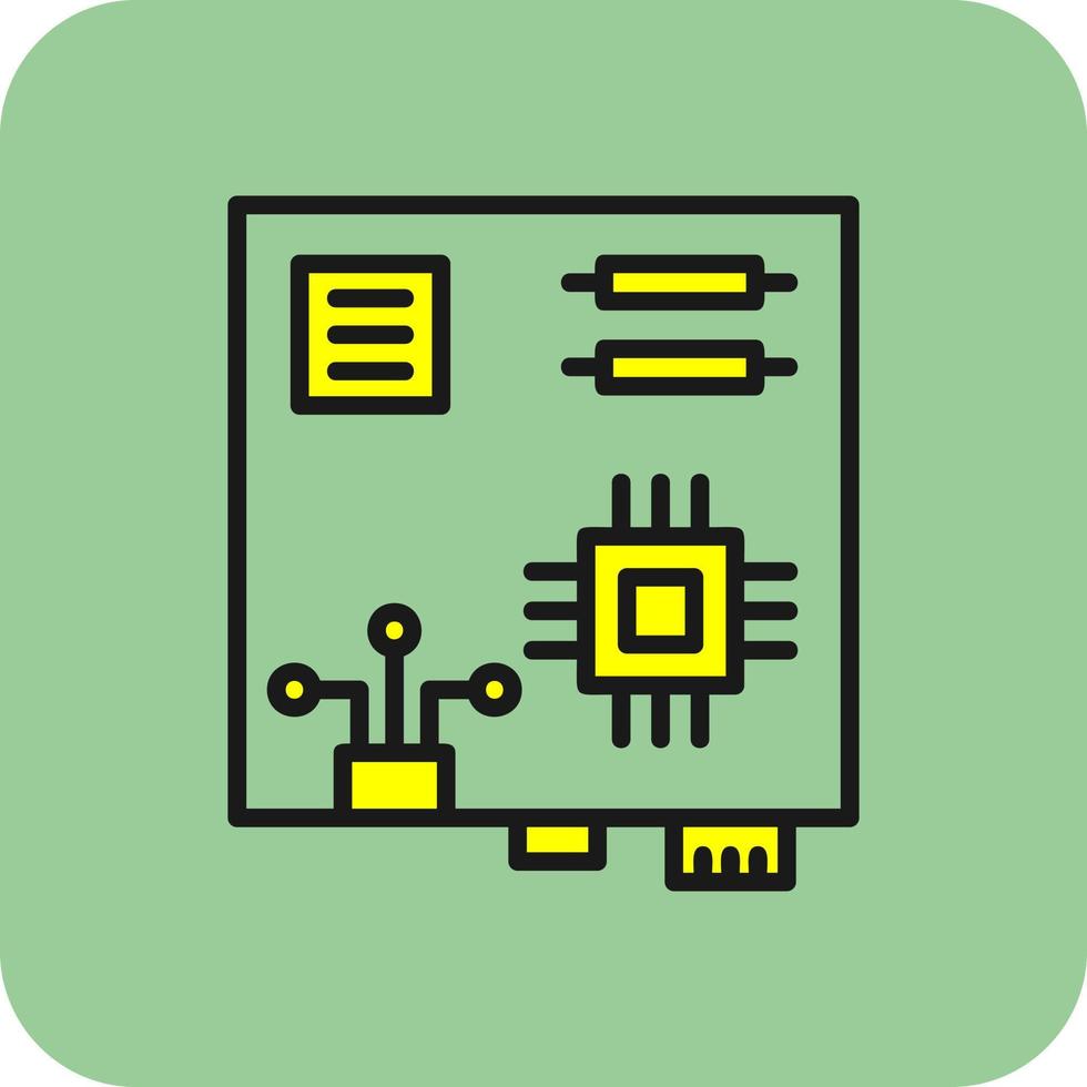 conception d'icône de vecteur de carte mère
