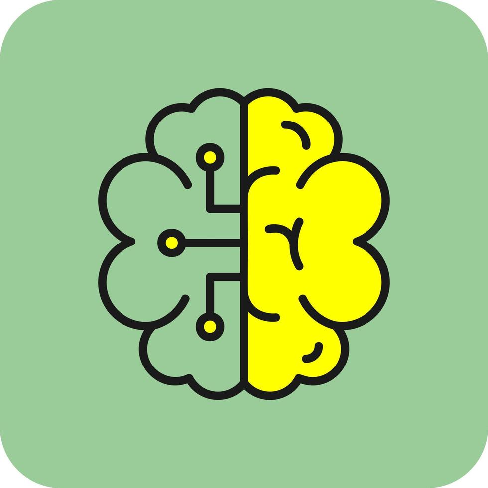 conception d'icône de vecteur de cerveau