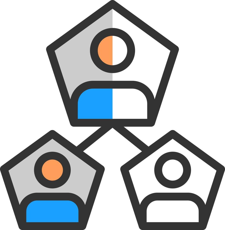 conception d'icône de vecteur de segmentation