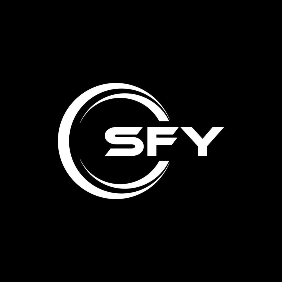 création de logo de lettre sfy en illustration. logo vectoriel, dessins de calligraphie pour logo, affiche, invitation, etc. vecteur