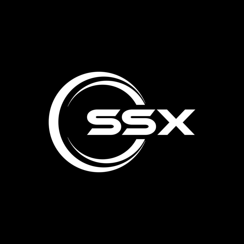 ssx lettre logo conception dans illustration. vecteur logo, calligraphie dessins pour logo, affiche, invitation, etc.