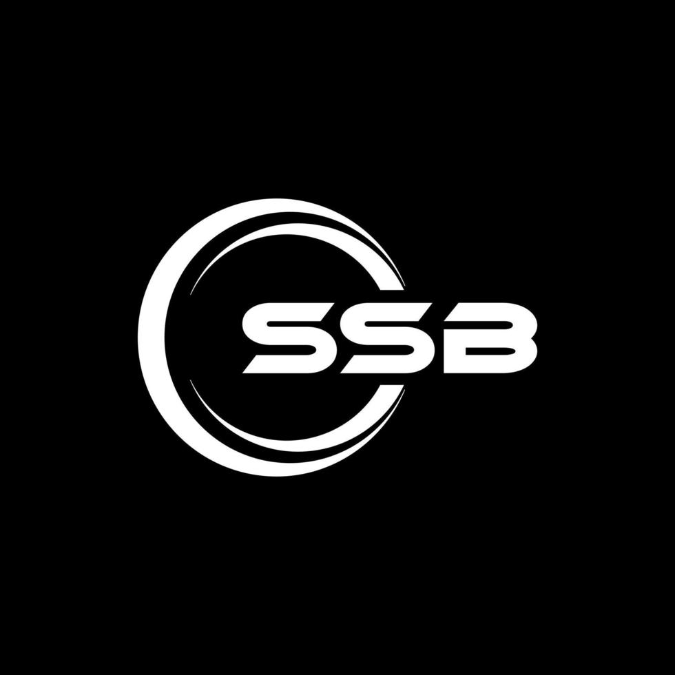 création de logo de lettre ssb en illustration. logo vectoriel, dessins de calligraphie pour logo, affiche, invitation, etc. vecteur