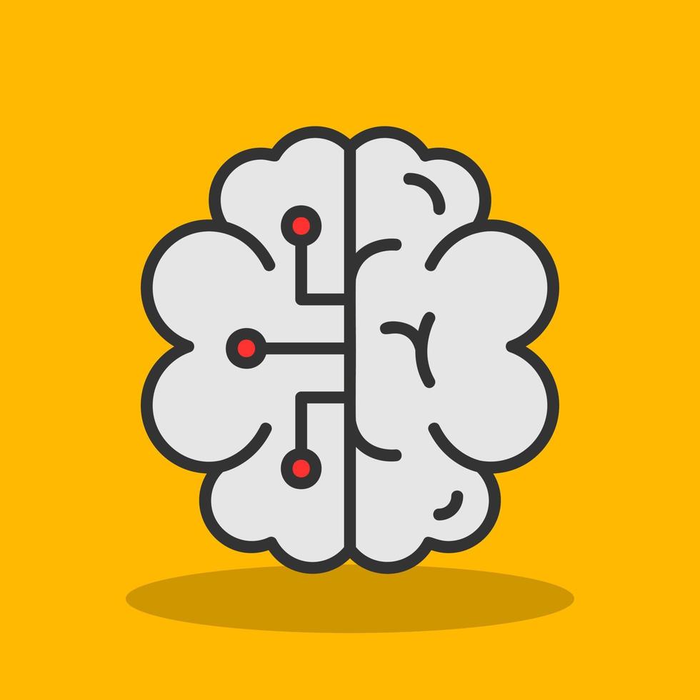 conception d'icône de vecteur de cerveau