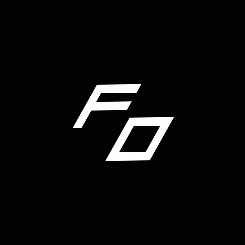 fo logo monogramme avec en haut à vers le bas style moderne conception modèle vecteur